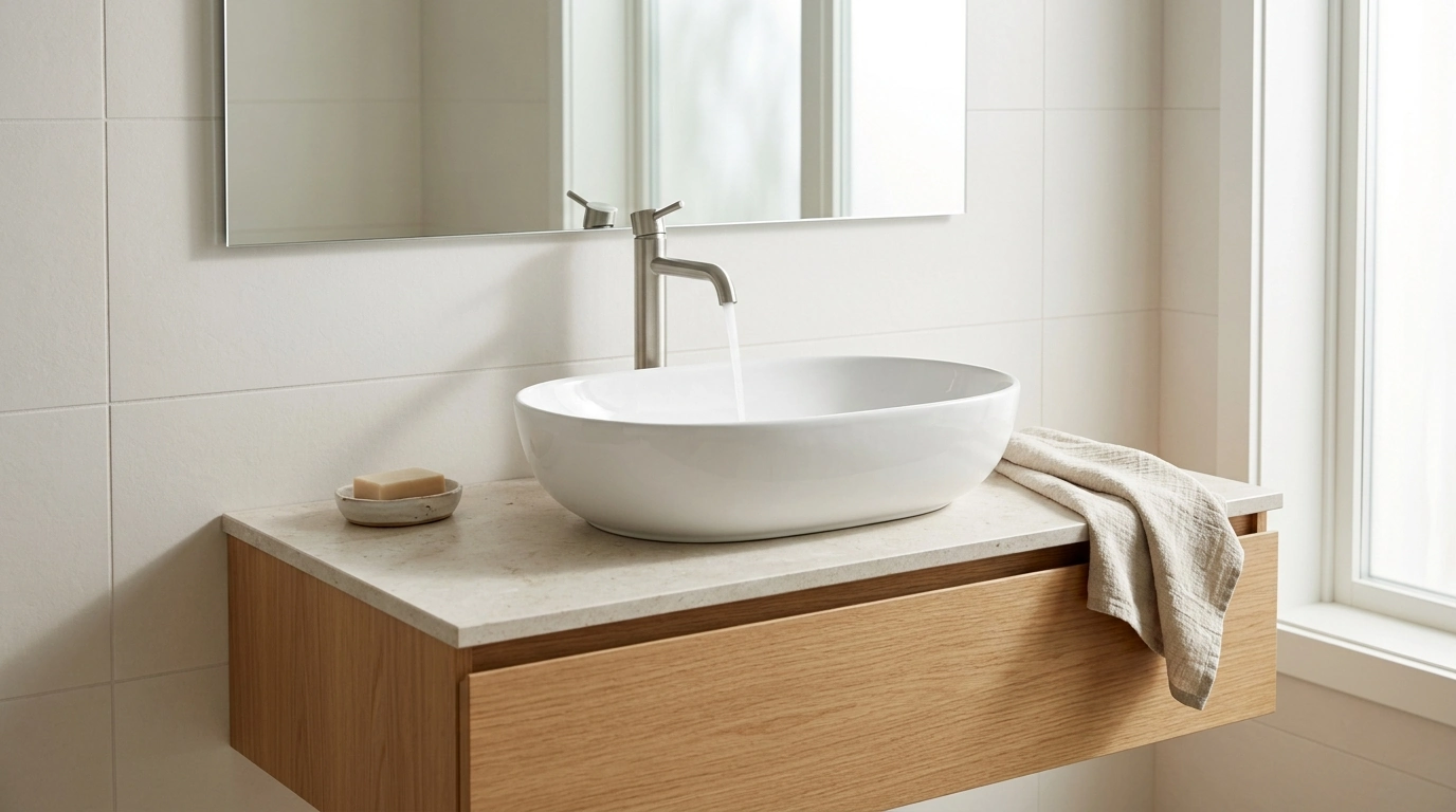 Nordic Oval Ceramic Vessel Basin: Luxury Countertop Style