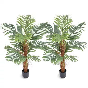 Style a Tall Faux Tree in a Pot for Instant Room Height